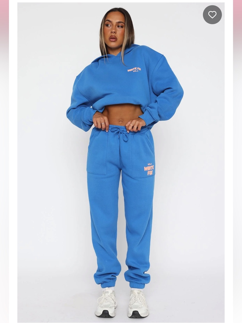 Woman’s White Fox Boutique Royal Blue sweatpants with Logo size - XS